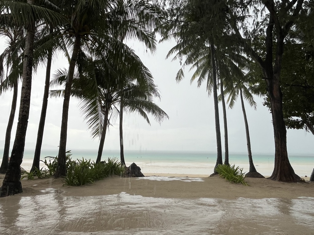 A view of Boracay during the wet season in October
